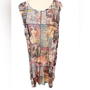 Blush Sheer Sleeveless Fashion Magazine‎ Dress Size 2x